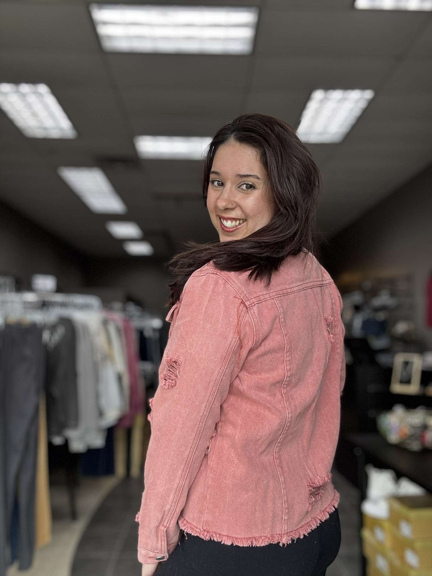Raw Hem Denim Jacket