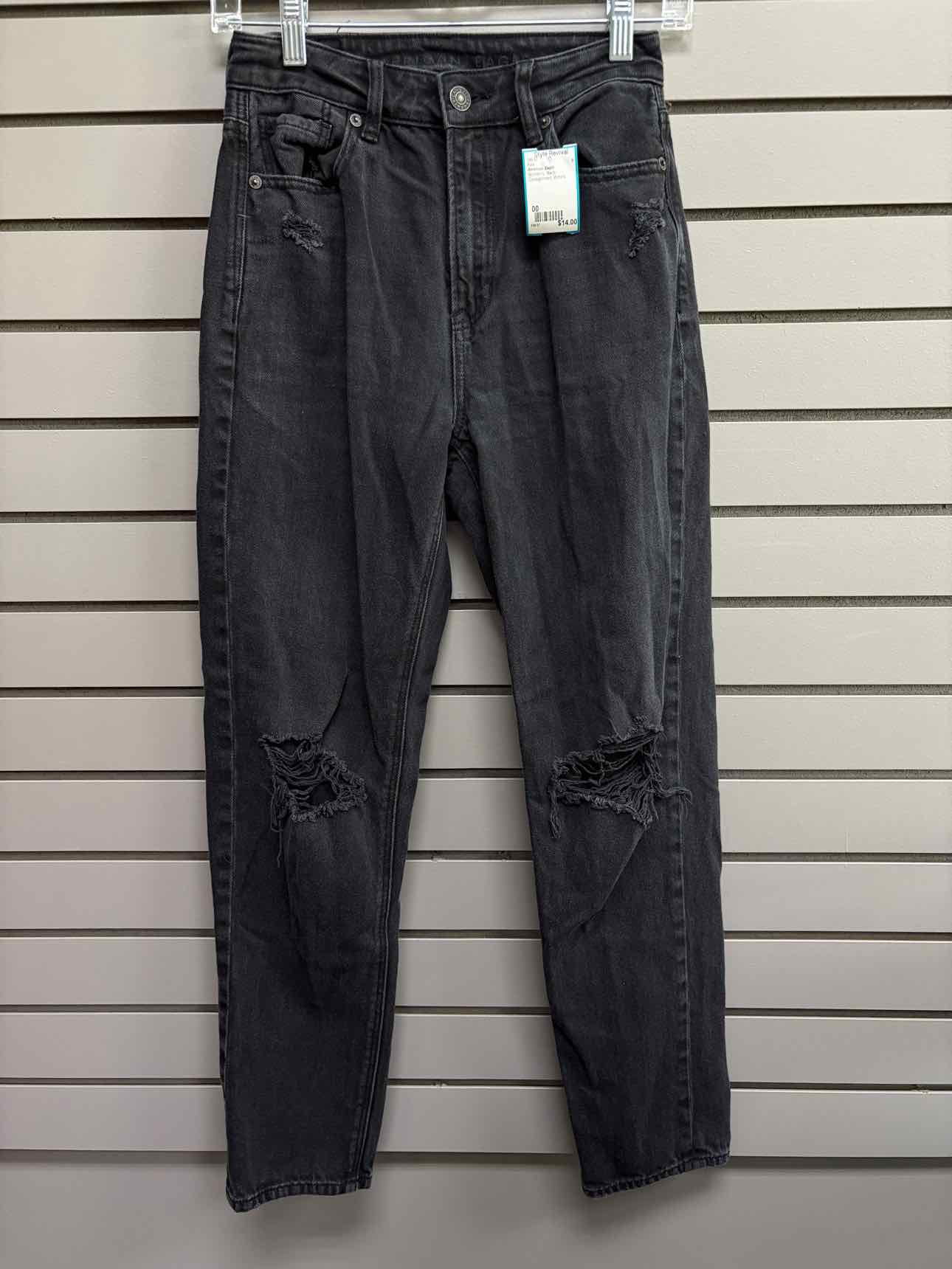 Women's Waist Size 00 American Eagle Black Pant