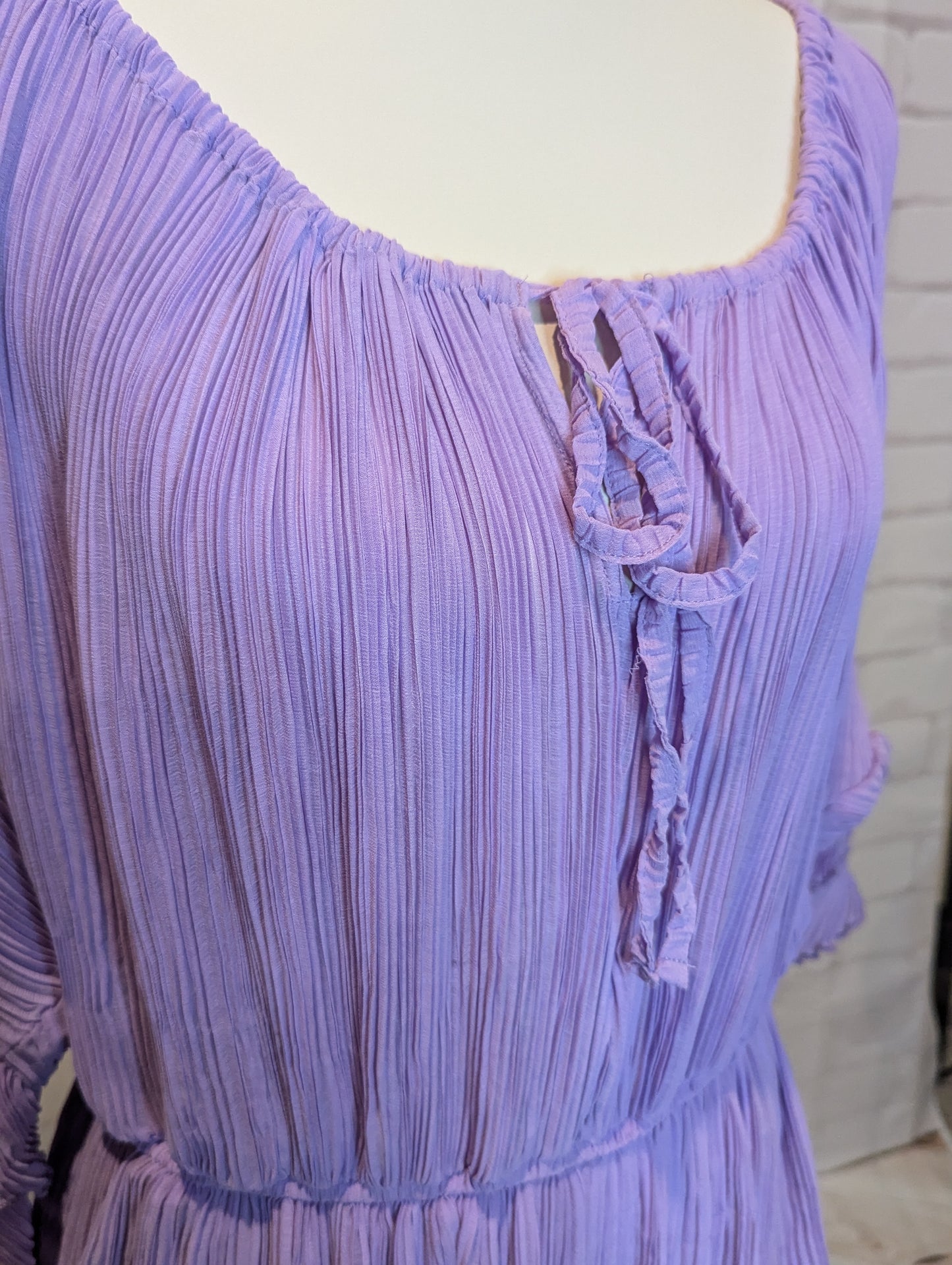 Plus Lavender Crinkle Romper