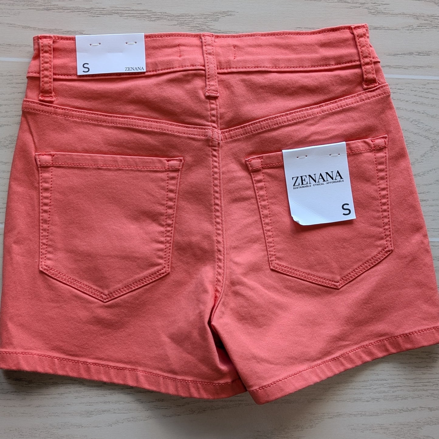 Women's S Petite Zenana Coral Denim Short Short