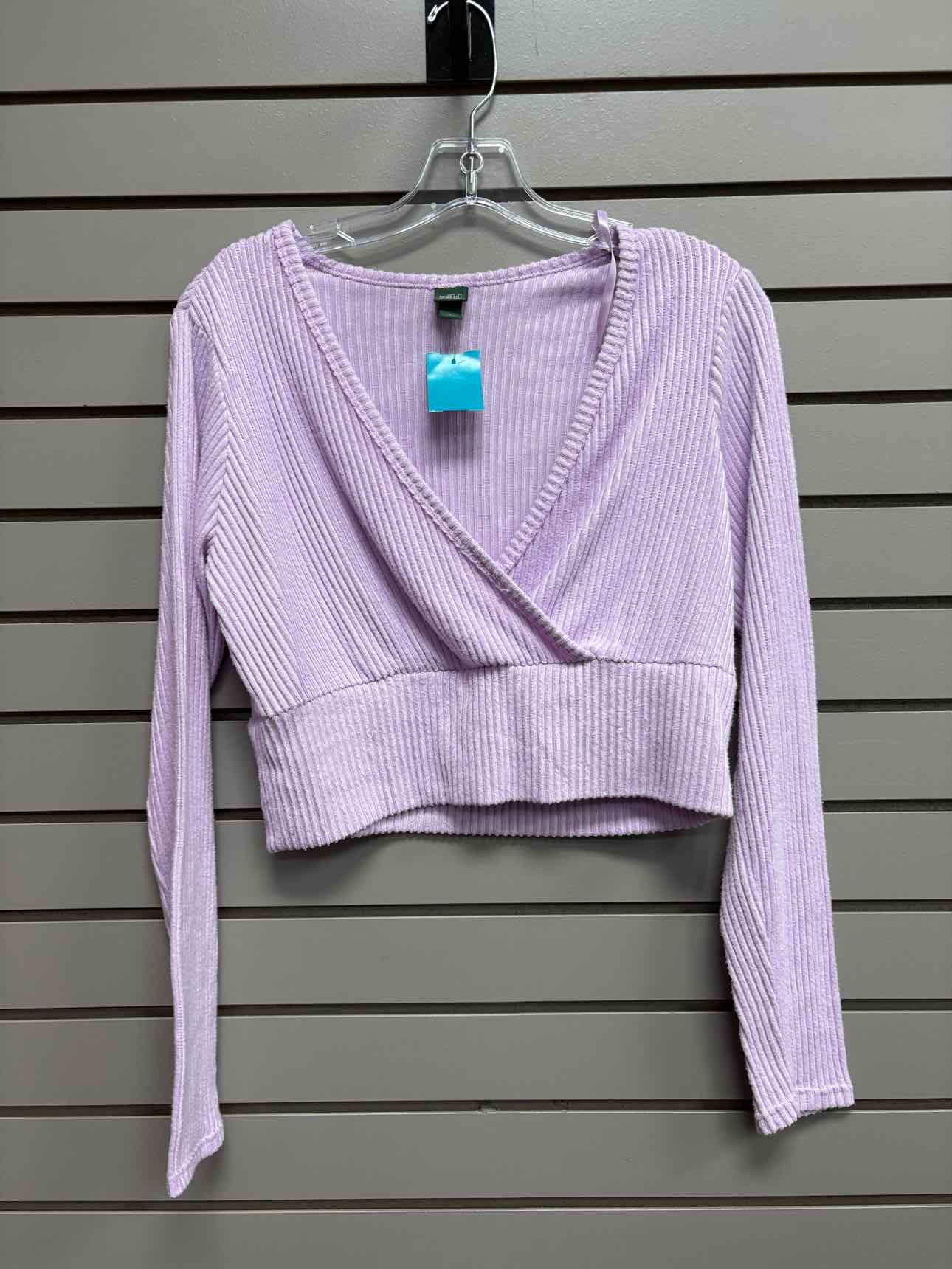 Women's Women Size XL Purple Wild Fable V-Neck Long Sleeve Shirt