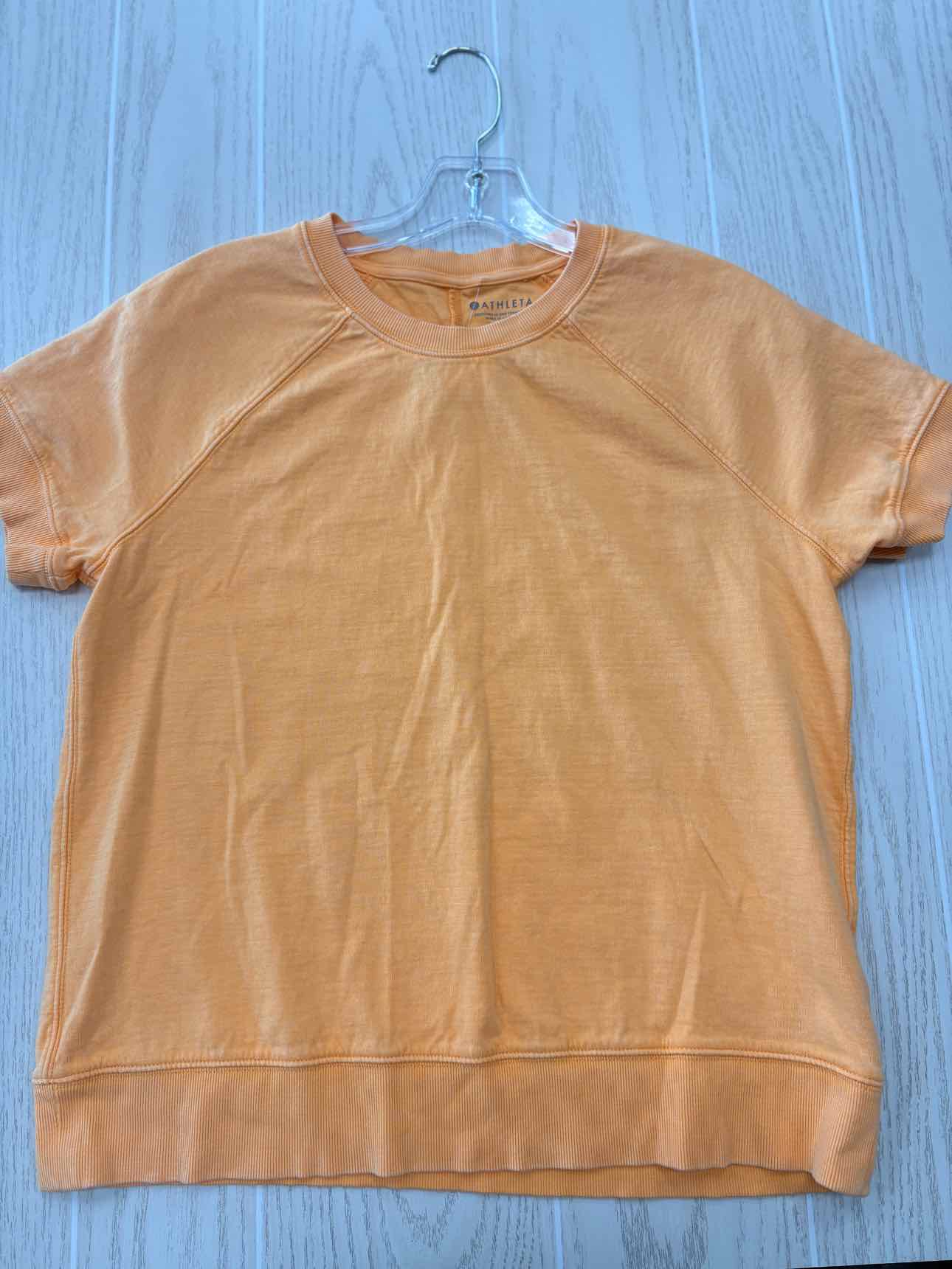 Women's Women Size M Orange Athleta Short Sleeve Shirt