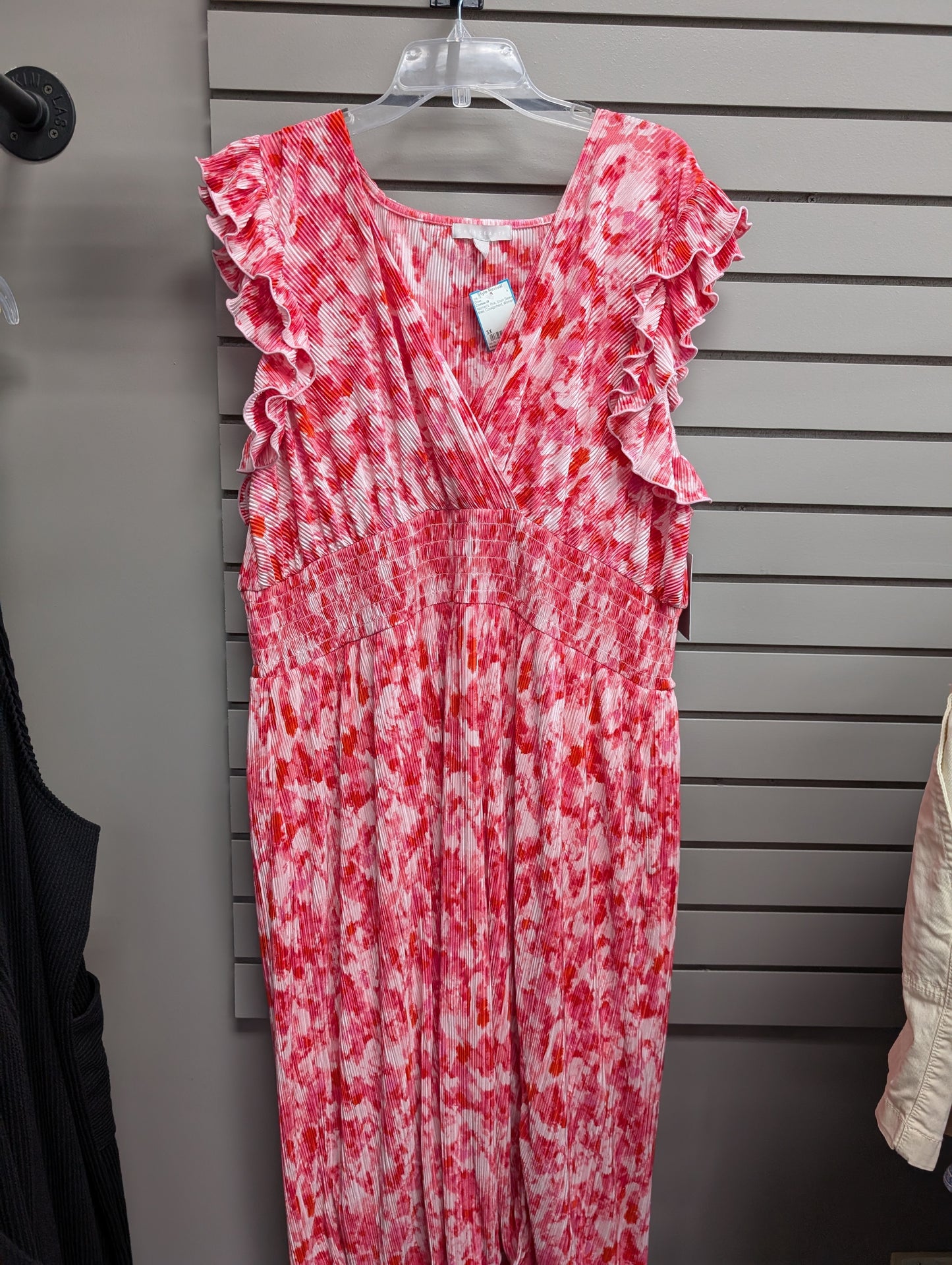 Women's Size 3X Pink Chelsea 28 Short Sleeve Maxi Dress