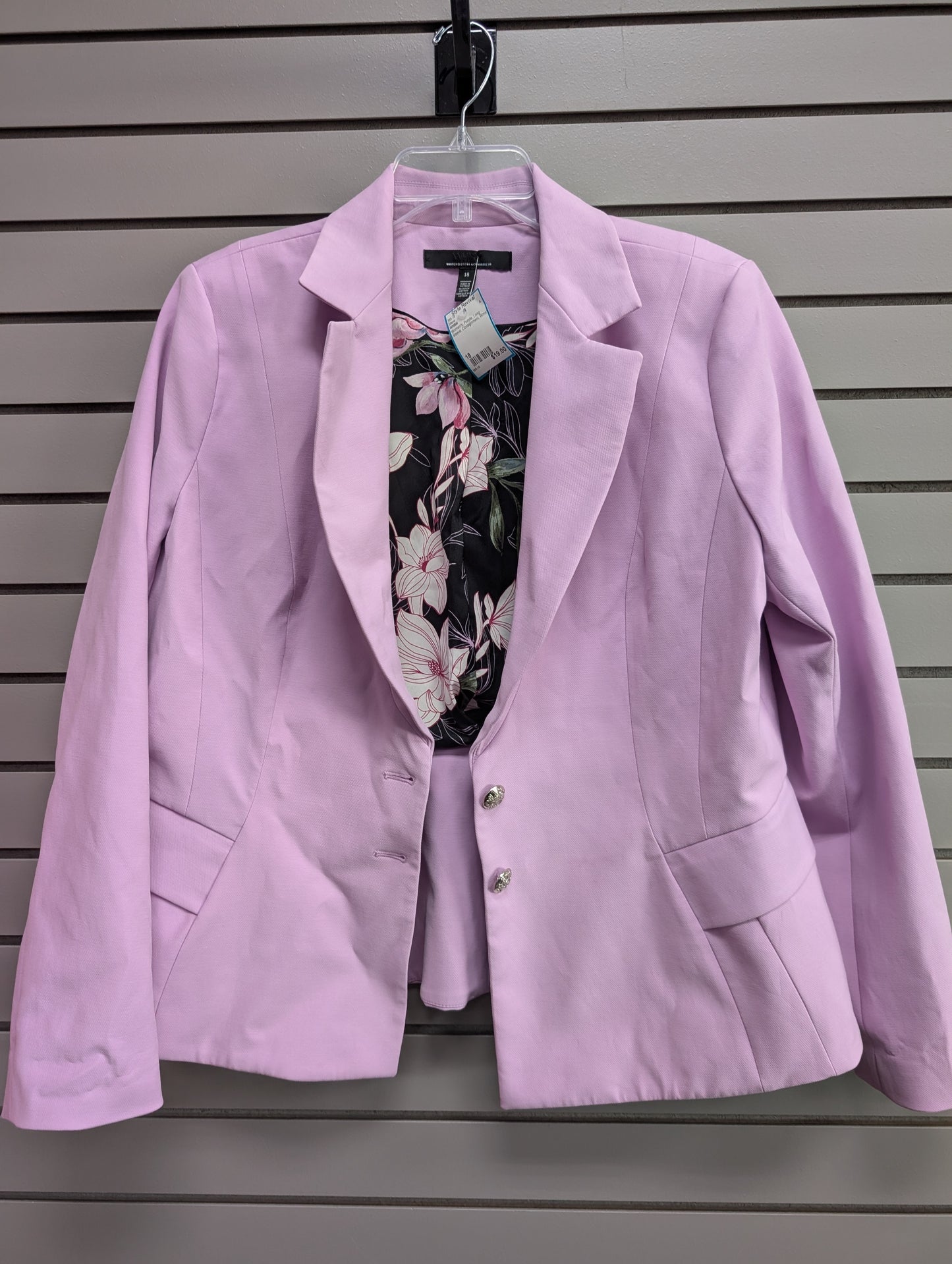 Women's Women Size 18 WHBM Purple Long Sleeve Blazer