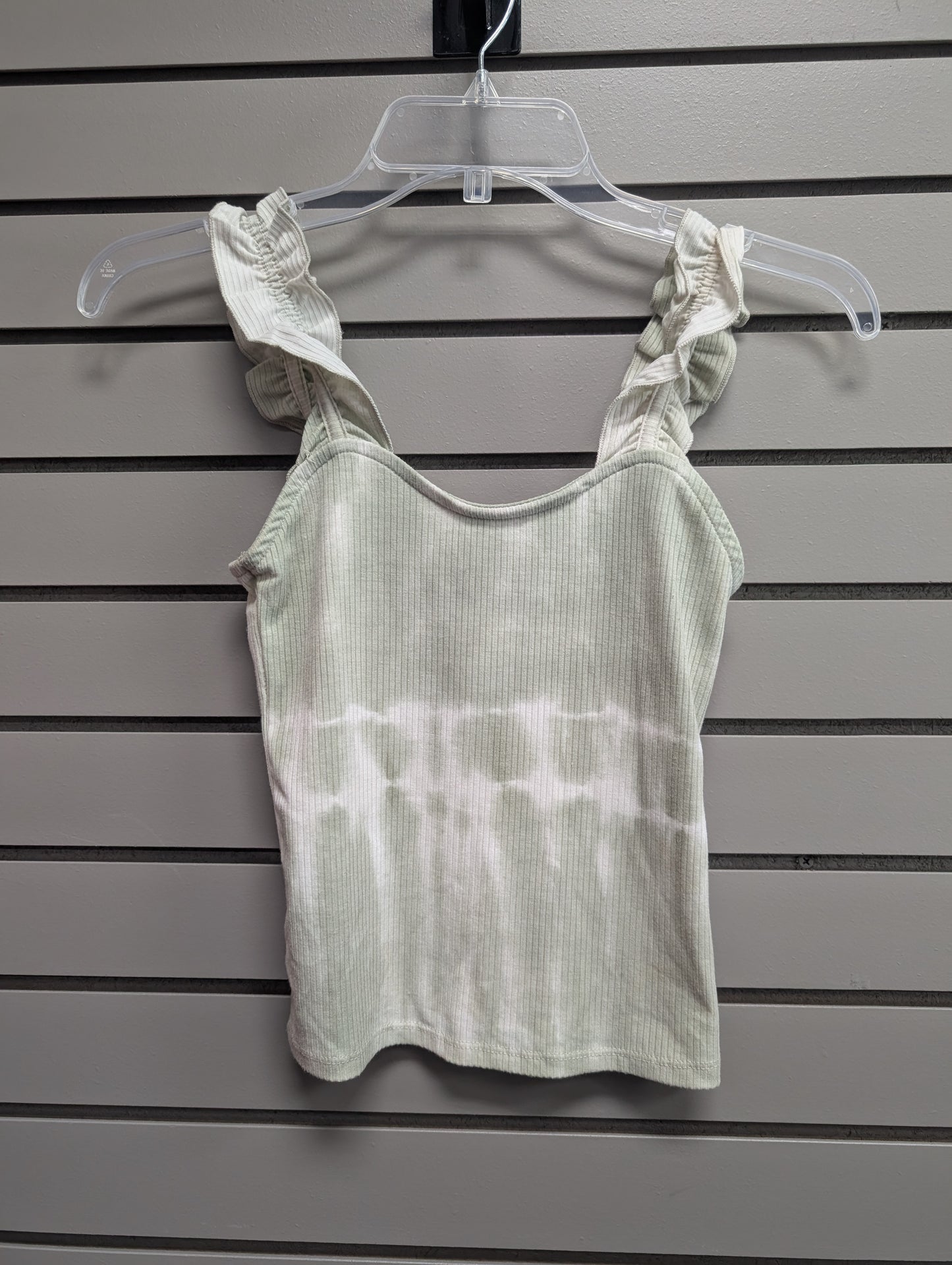 Women's Women Size XS Light Green Willow & Root Tie Dye Tank Shirt