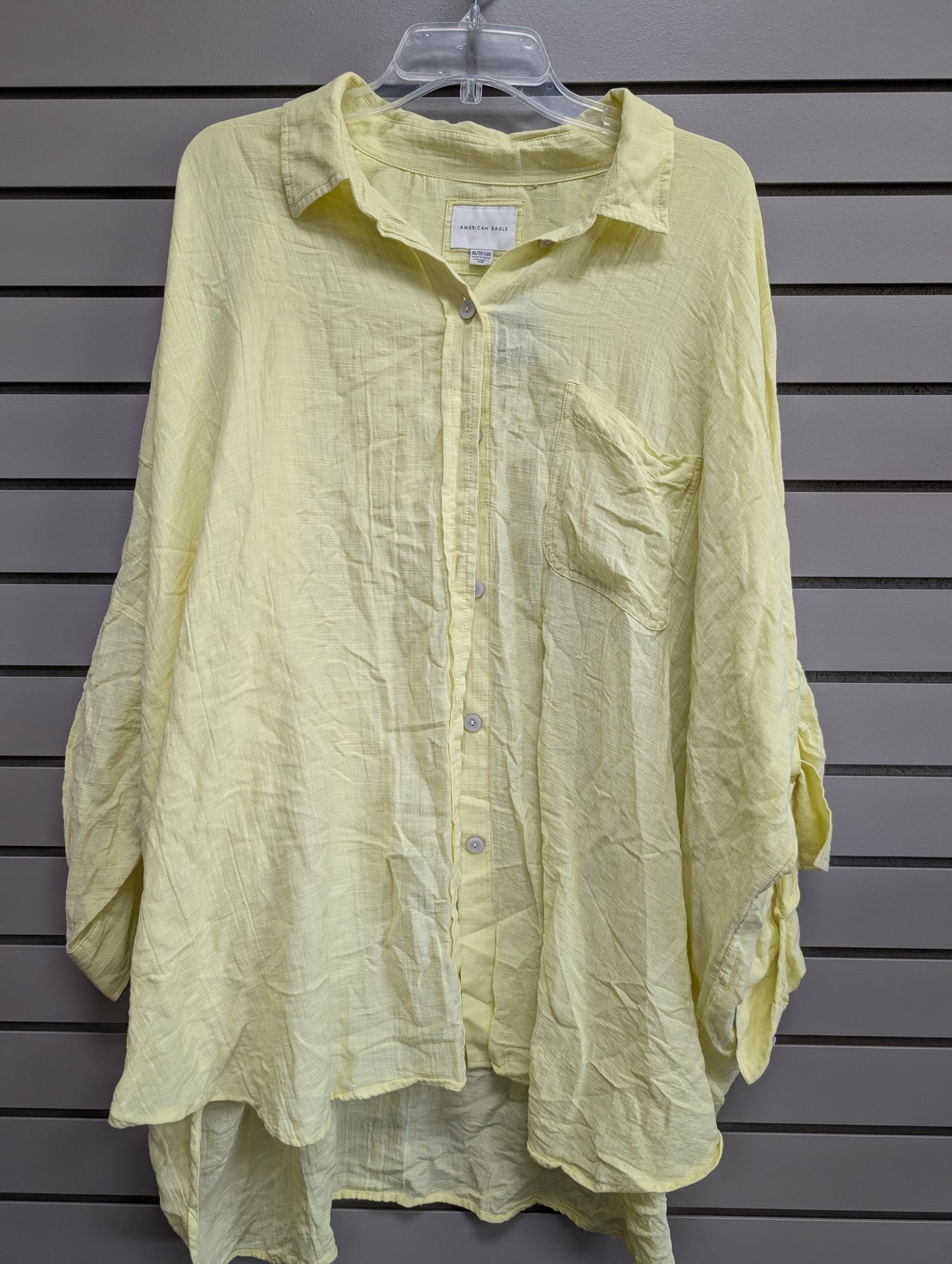 Women's Women Size XL Yellow American Eagle Long Sleeve Shirt