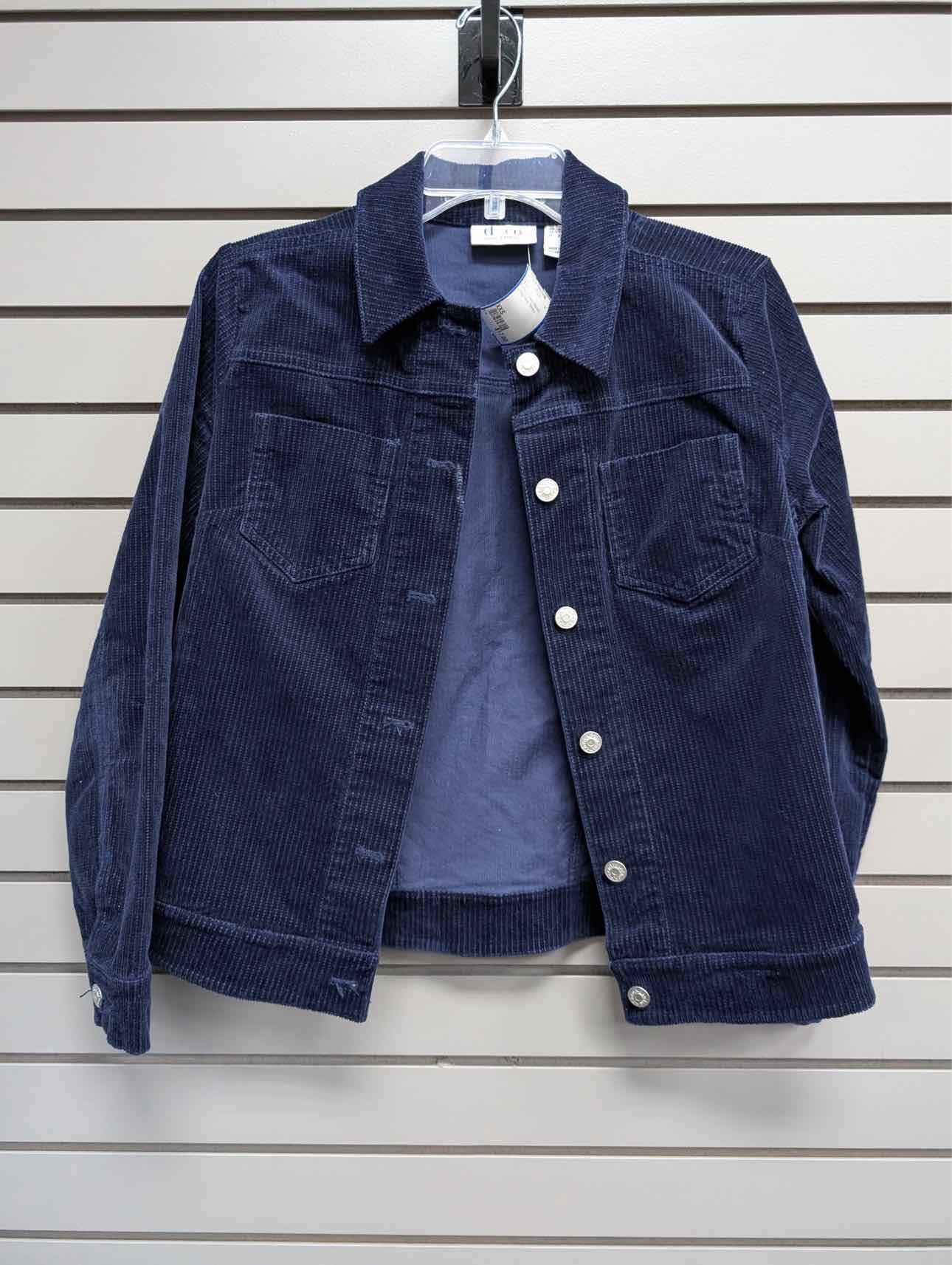 Women's Women Size XXS d & co Navy Ribbed Jacket