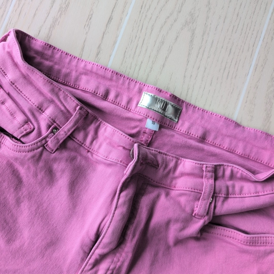 Women's Waist Size 10 KUT Purple Wide Leg Jean