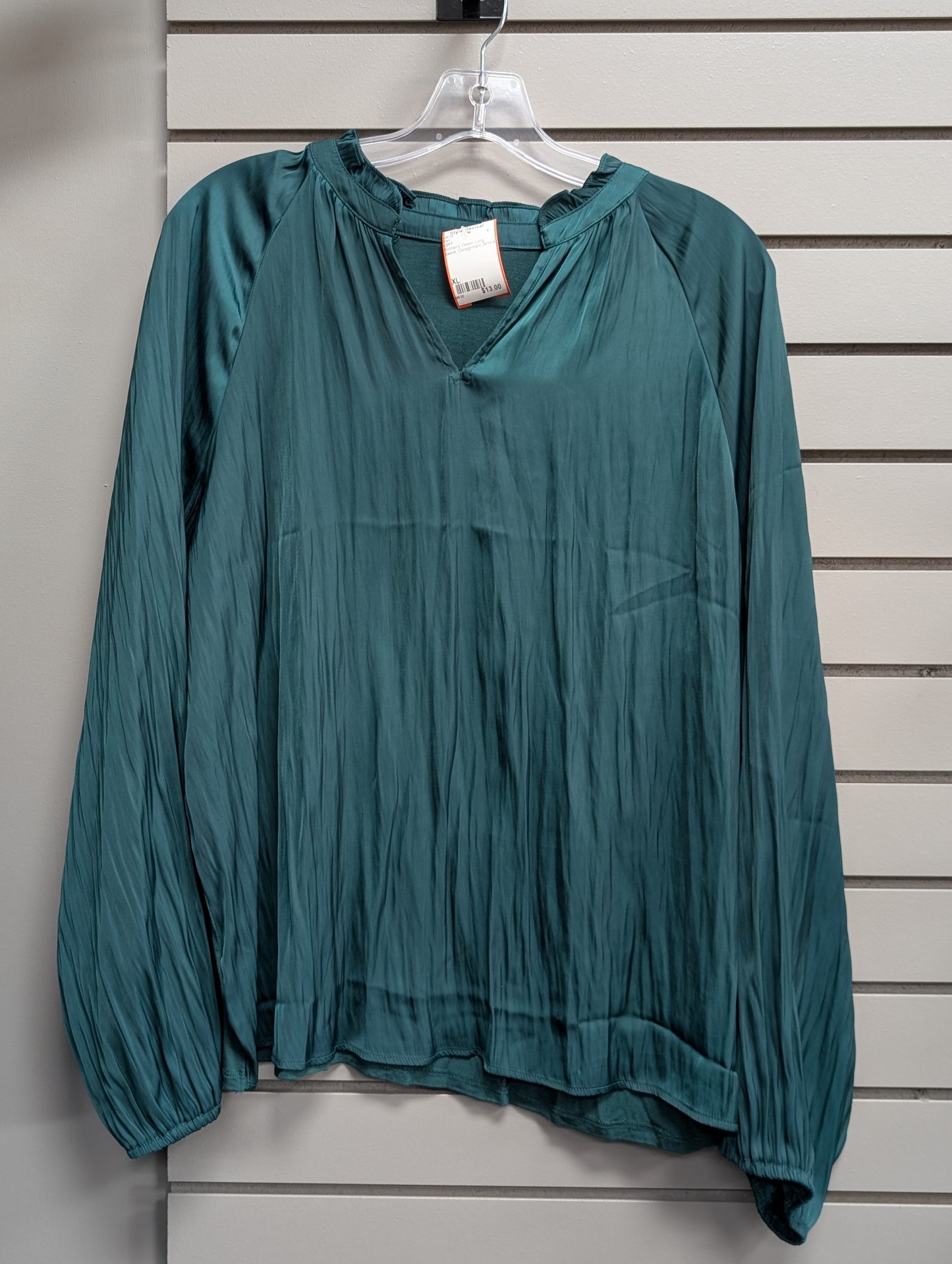 Women's Women Size XL Green LOFT Long Sleeve Shirt