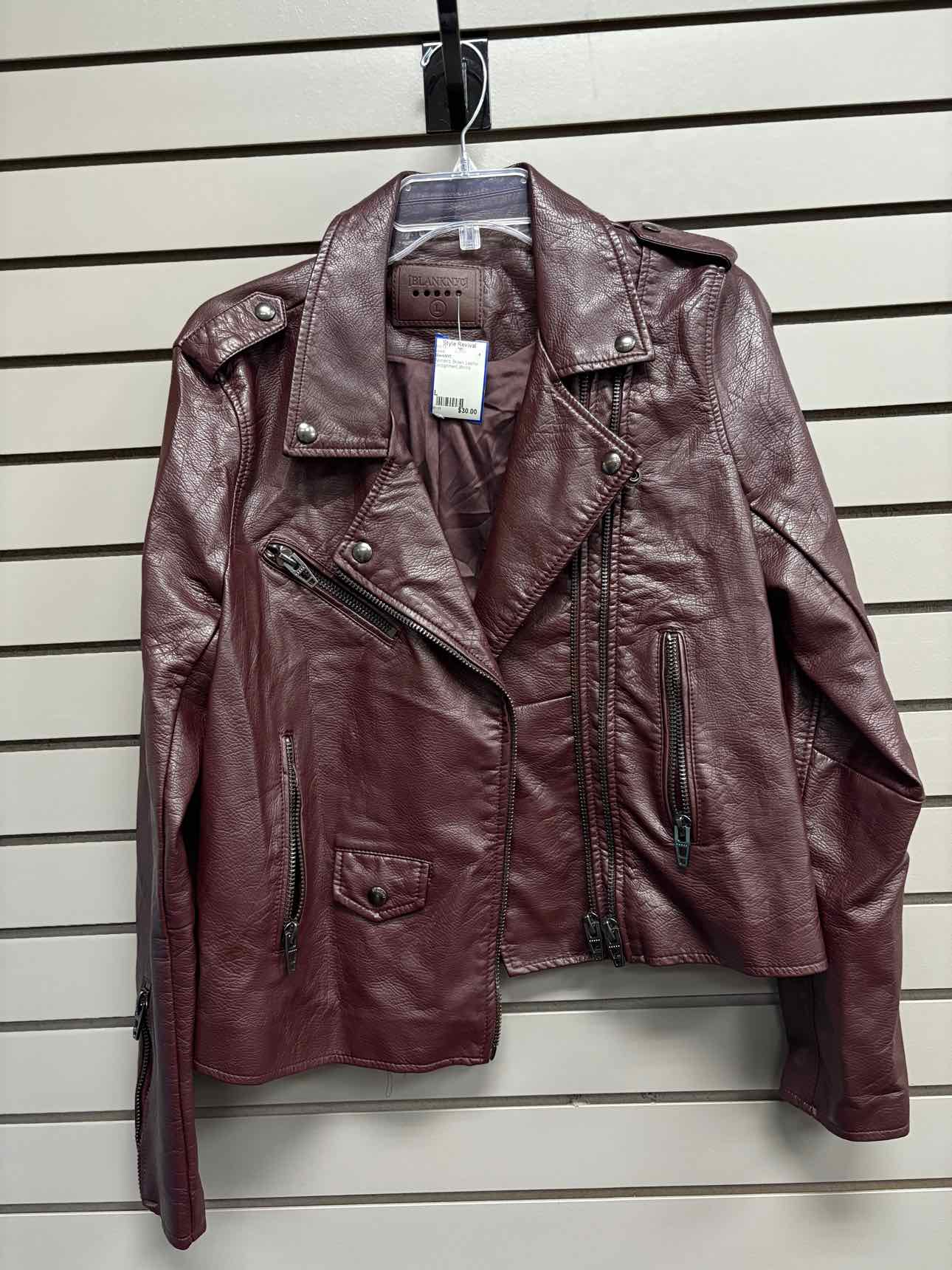 Women's Women Size L BlankNYC Brown Leather Jacket