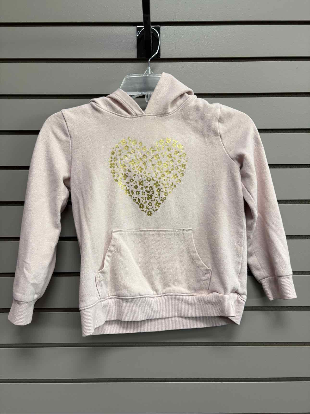 Girl's Child Size M cat & jack Light Pink Heart Hooded Long Sleeve Shirt