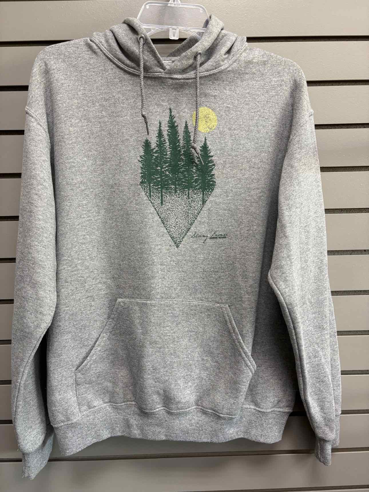 Women's Women Size L Gray Hooded Long Sleeve Sweatshirt