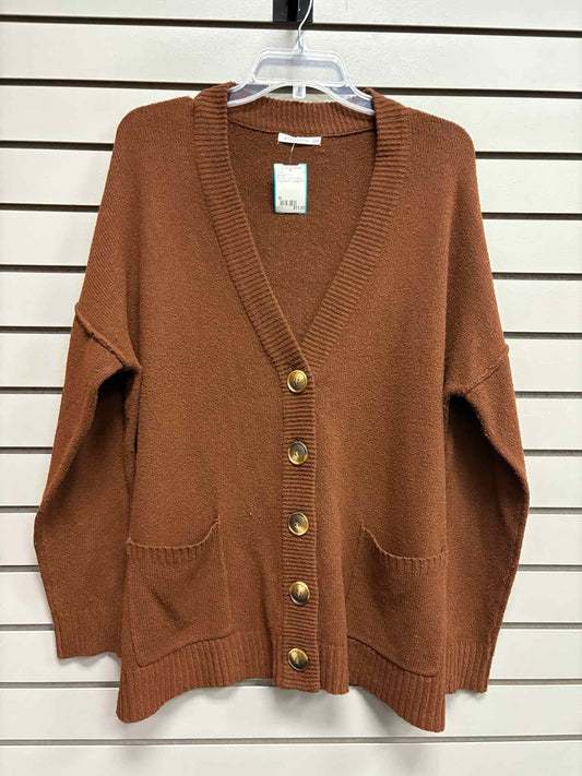 Women's Women Size M Staccato Burnt Orange Long Sleeve Cardigan