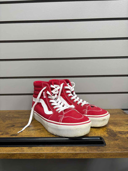 Women's W Shoe Size 8 Red Vans Sneaker
