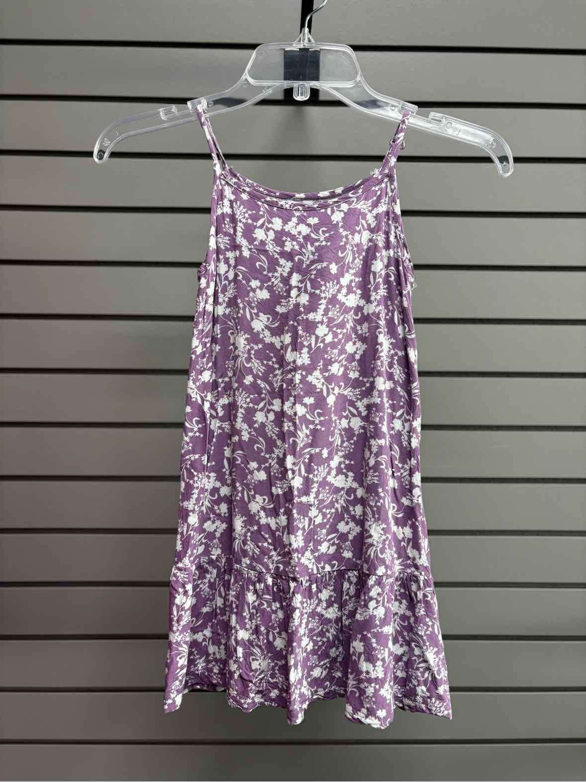 Girl's Child Size 8 Old Navy Purple Floral Tank Above Knee Dress