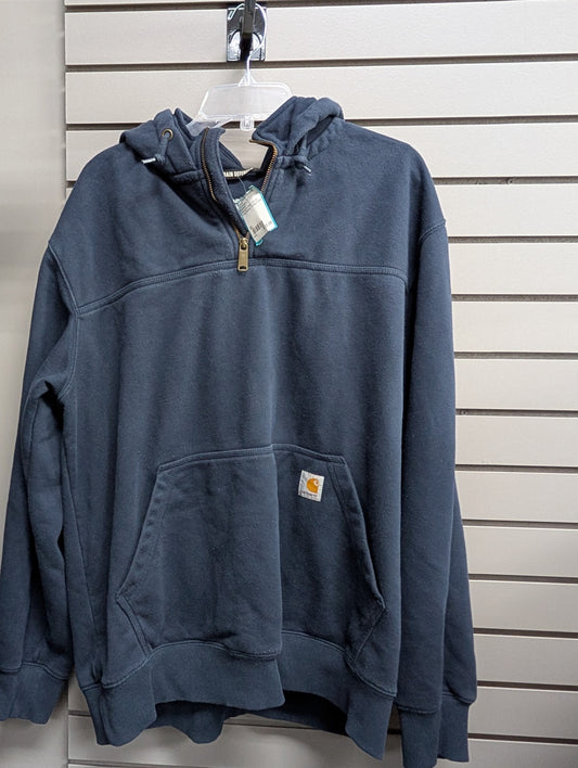 Women's Women Size XL Navy Carhartt 3/4 Zip Long Sleeve Sweatshirt