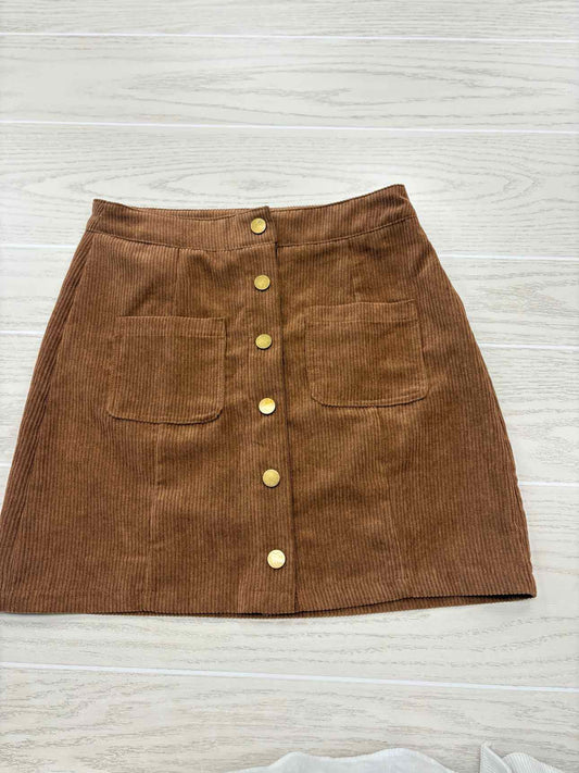 Women's Waist Size S Shein Burnt Orange Above Knee Skirt