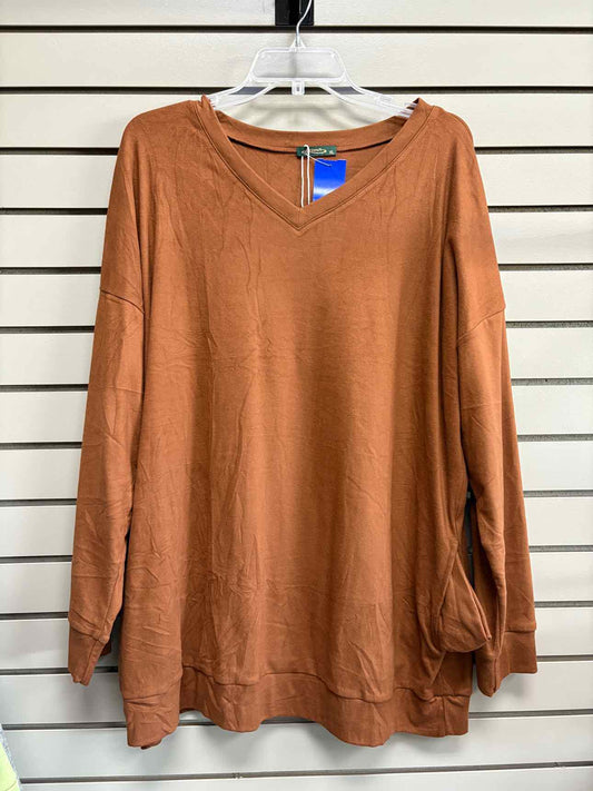 Women's Women Size XL Burnt Orange Ofeefan Long Sleeve Shirt