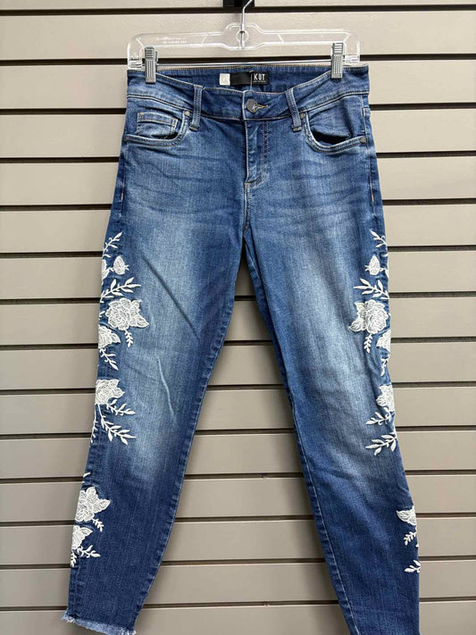 Women's Waist Size 6 KUT Blue Floral Jean
