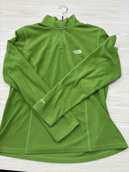 Size L Green the north face 3/4 Zip Long Sleeve Sweatshirt