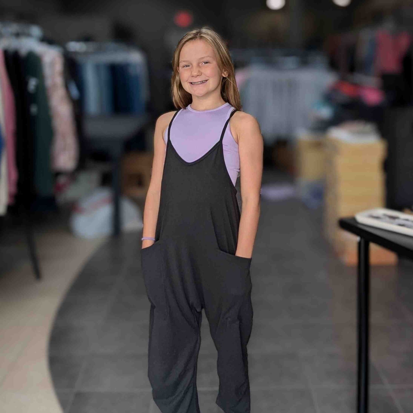 Girl's Women Size L Black Fornia Jumpsuit