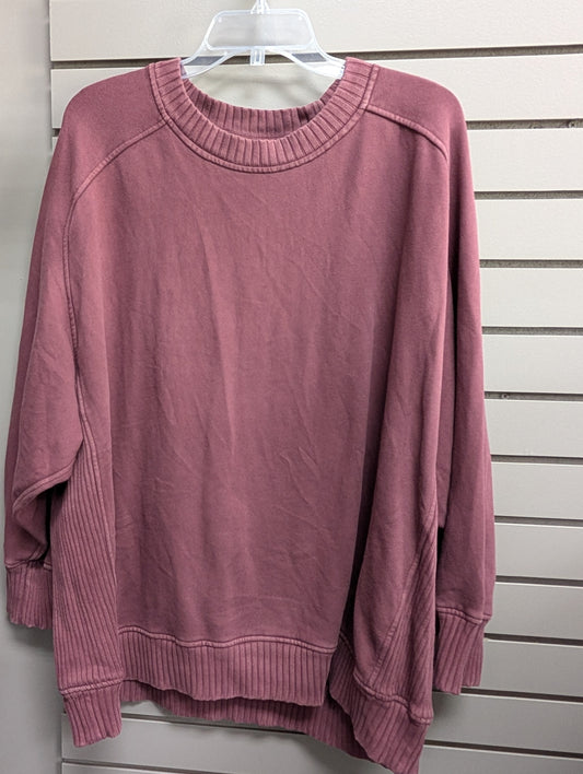 Women's Women Size XL Burgundy Aerie Scoop Long Sleeve Sweatshirt