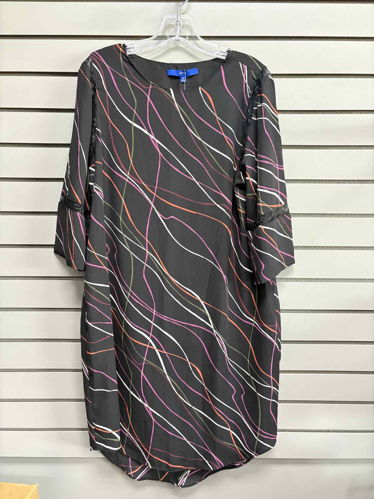 Women's Size M Black Apt.9 Long Sleeve Midi Dress