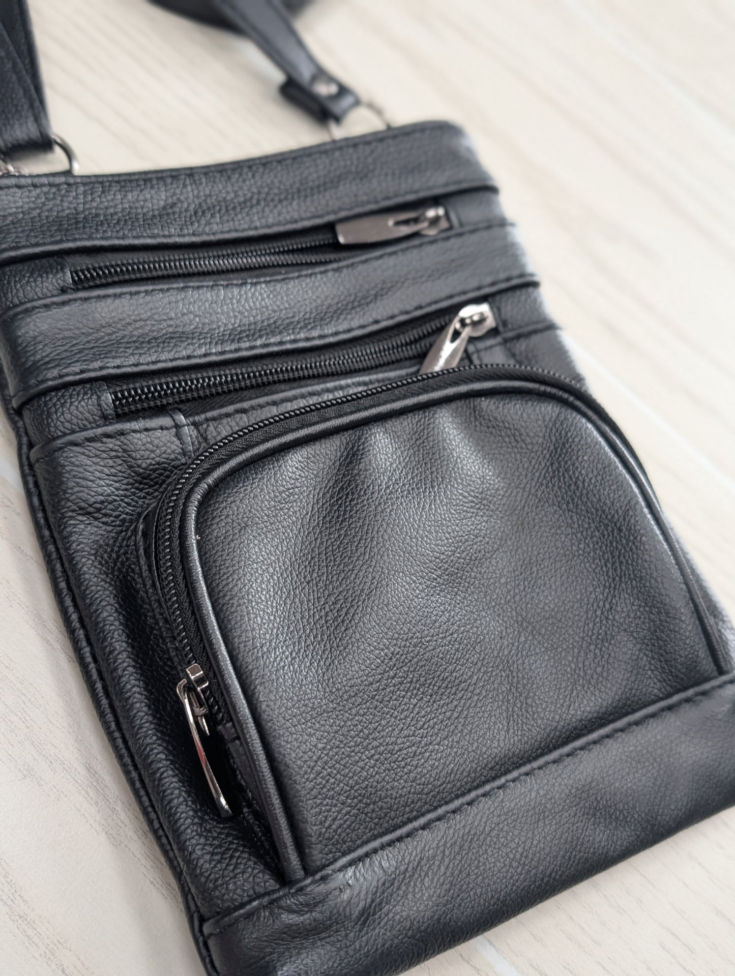 Black Multi Pocket Crossbody