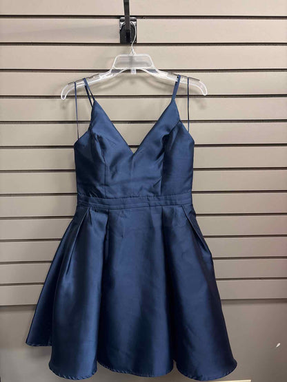 Women's Size M Navy Maniju Tank Silk Mini Dress