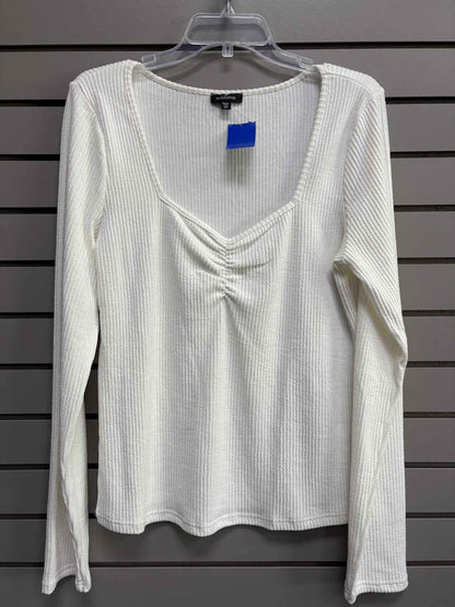 Women's Women Size 2X White Mittoshop Long Sleeve Shirt