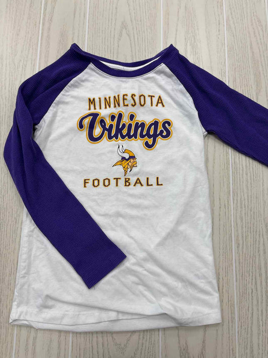 Girl's Child Size 10/12 NFL Purple MN Vikings Long Sleeve Shirt
