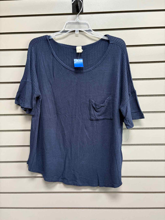 Women's Women Size L Navy 7th ray Waffle Knit Shirt