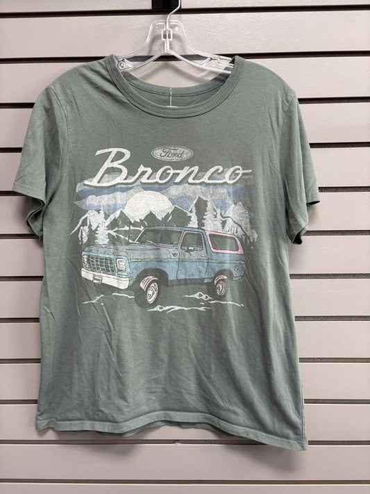 Women's Women Size L Sage Hybrid Apparel Scoop Short Sleeve Shirt