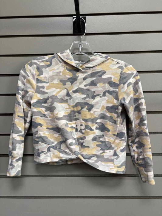 Girl's Child Size 6/7 Old Navy Pink Camoflage Hooded Long Sleeve Sweatshirt