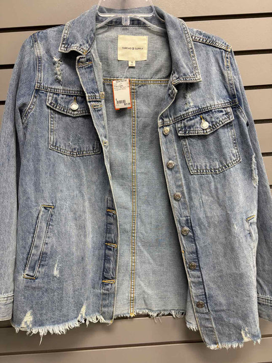 Women's Women Size S Thread & Supply Blue Denim Jean Jacket