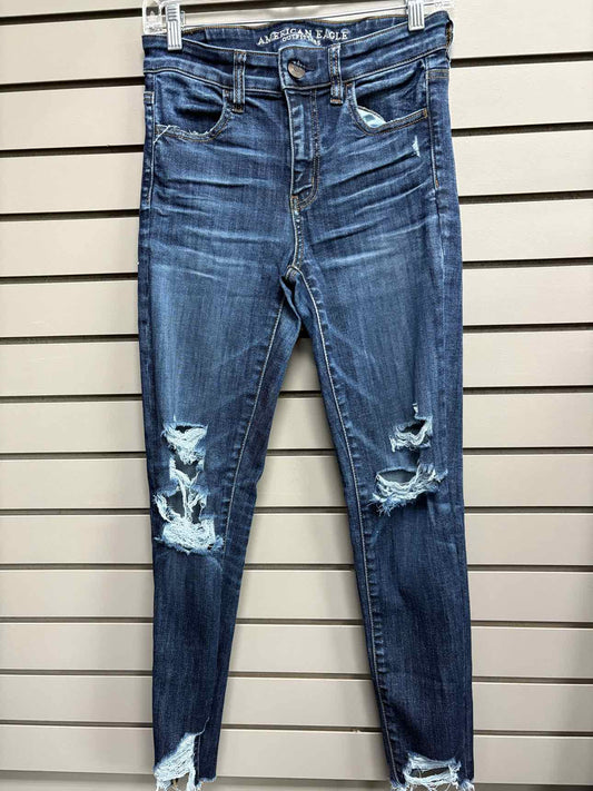 Women's Waist Size 4 American Eagle Dark Blue Jean