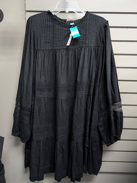 Women's Size XXL Black Old Navy Long Sleeve Above Knee Dress