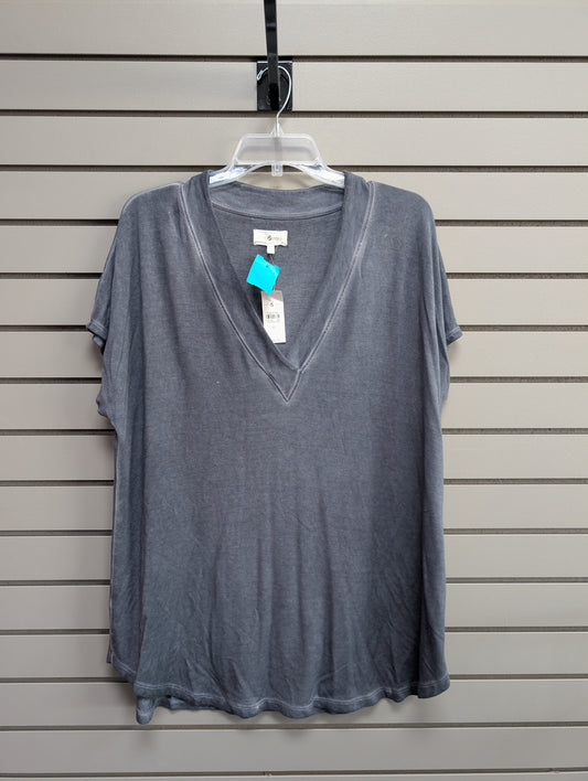 Women's Women Size XL Charcoal Lou & Grey V-Neck Short Sleeve Shirt