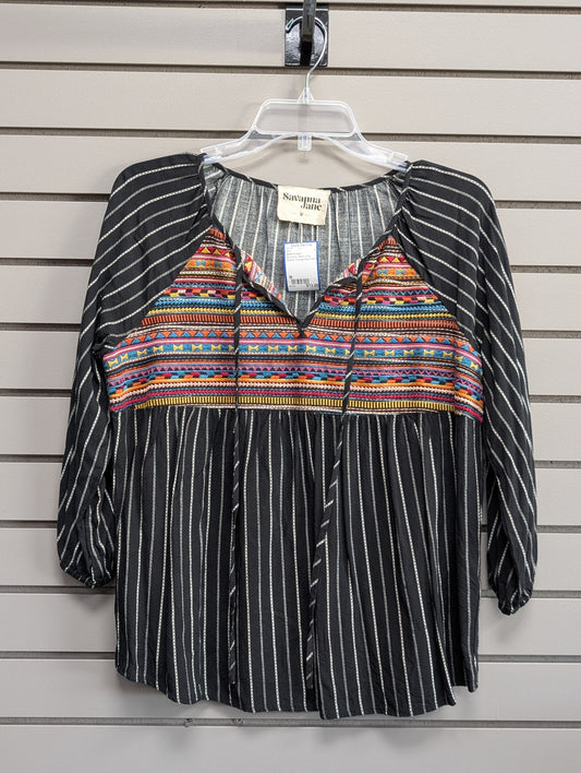 Women's Women Size M Black Savanna Jane Long Sleeve Shirt