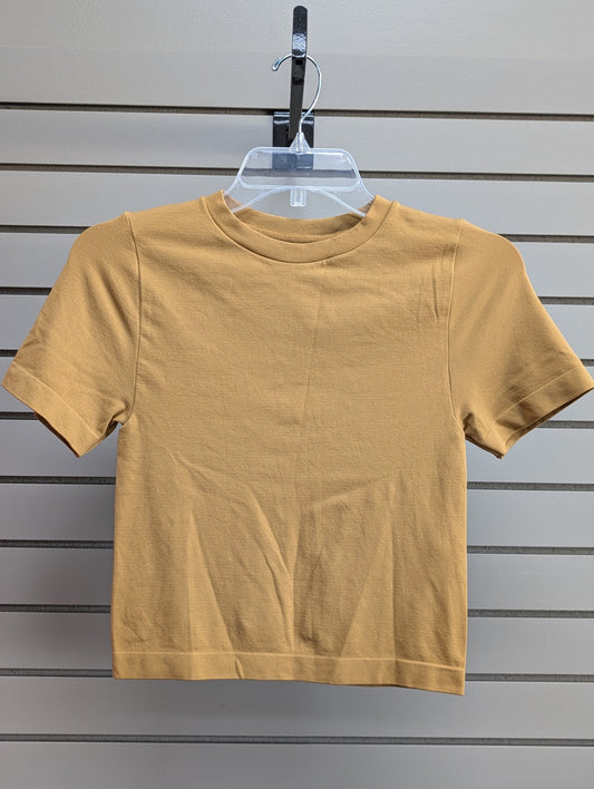 Women's Women Size S Mustard A New Day Short Sleeve Shirt