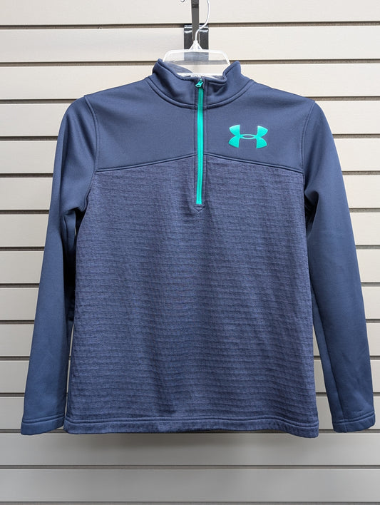 Boy's Child Size L Navy 3/4 Zip Long Sleeve Sweatshirt