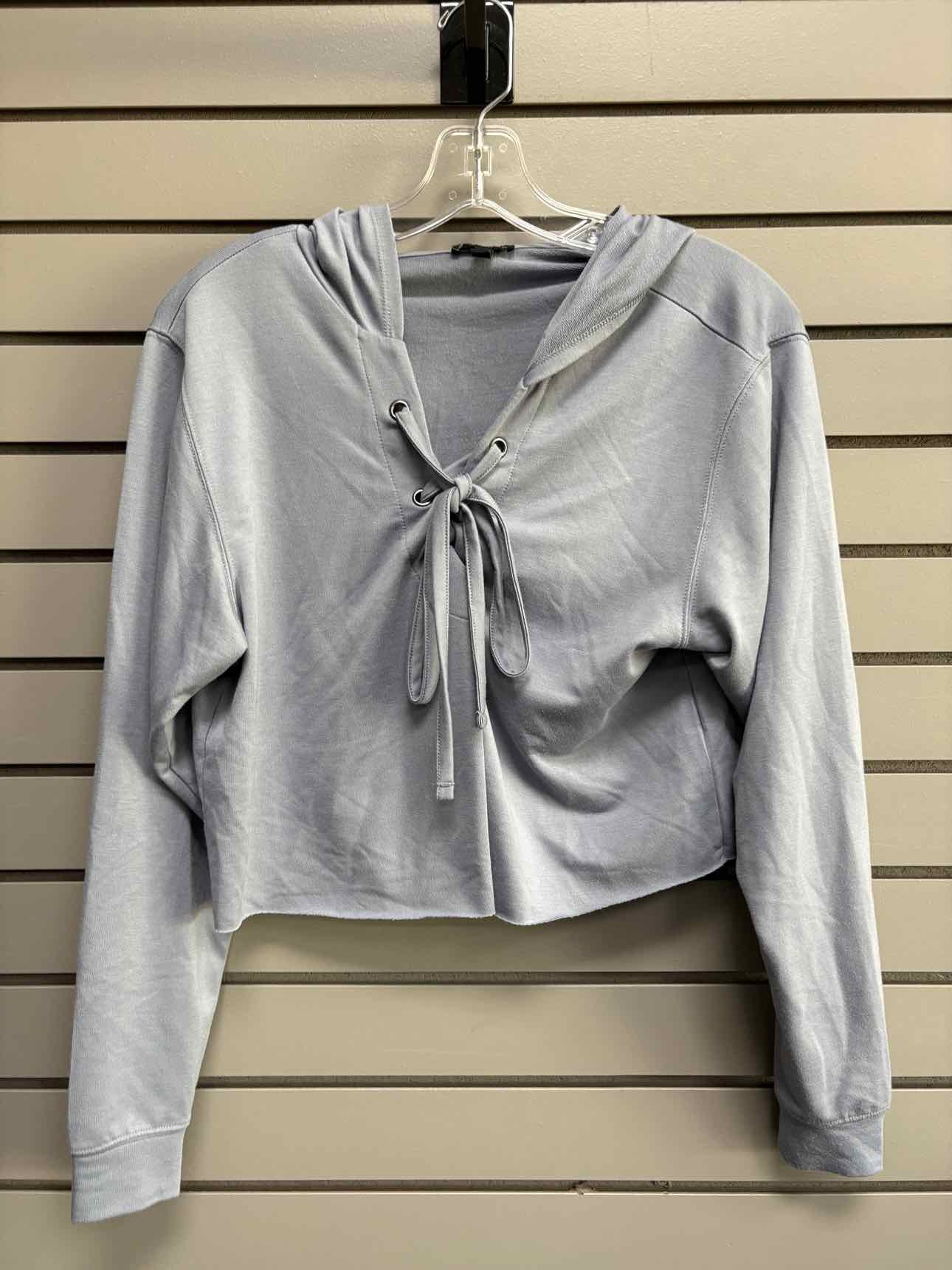 Women's Women Size XS Blue Express Hooded Long Sleeve Shirt