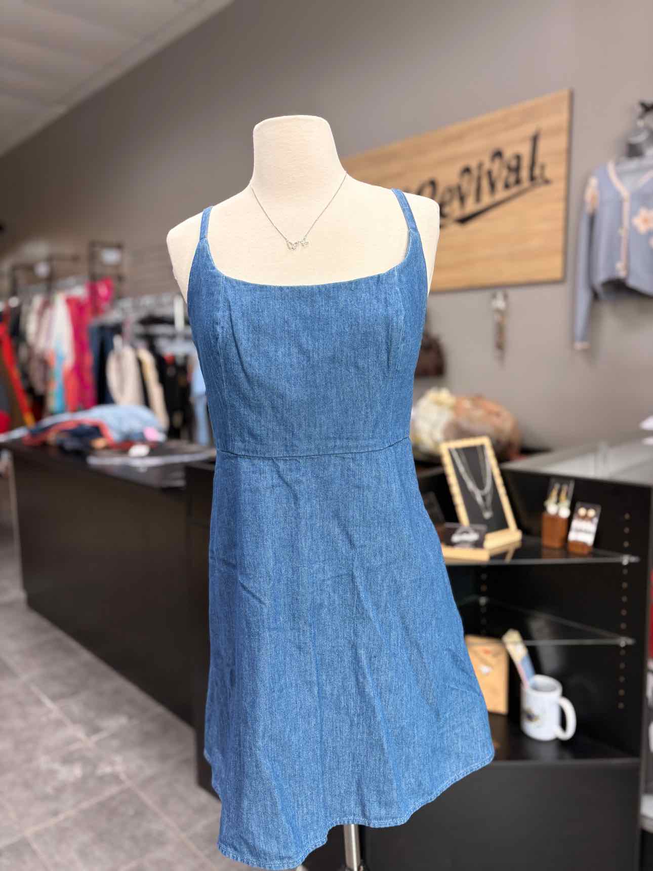 Women's Size Large Blue Tank Dress
