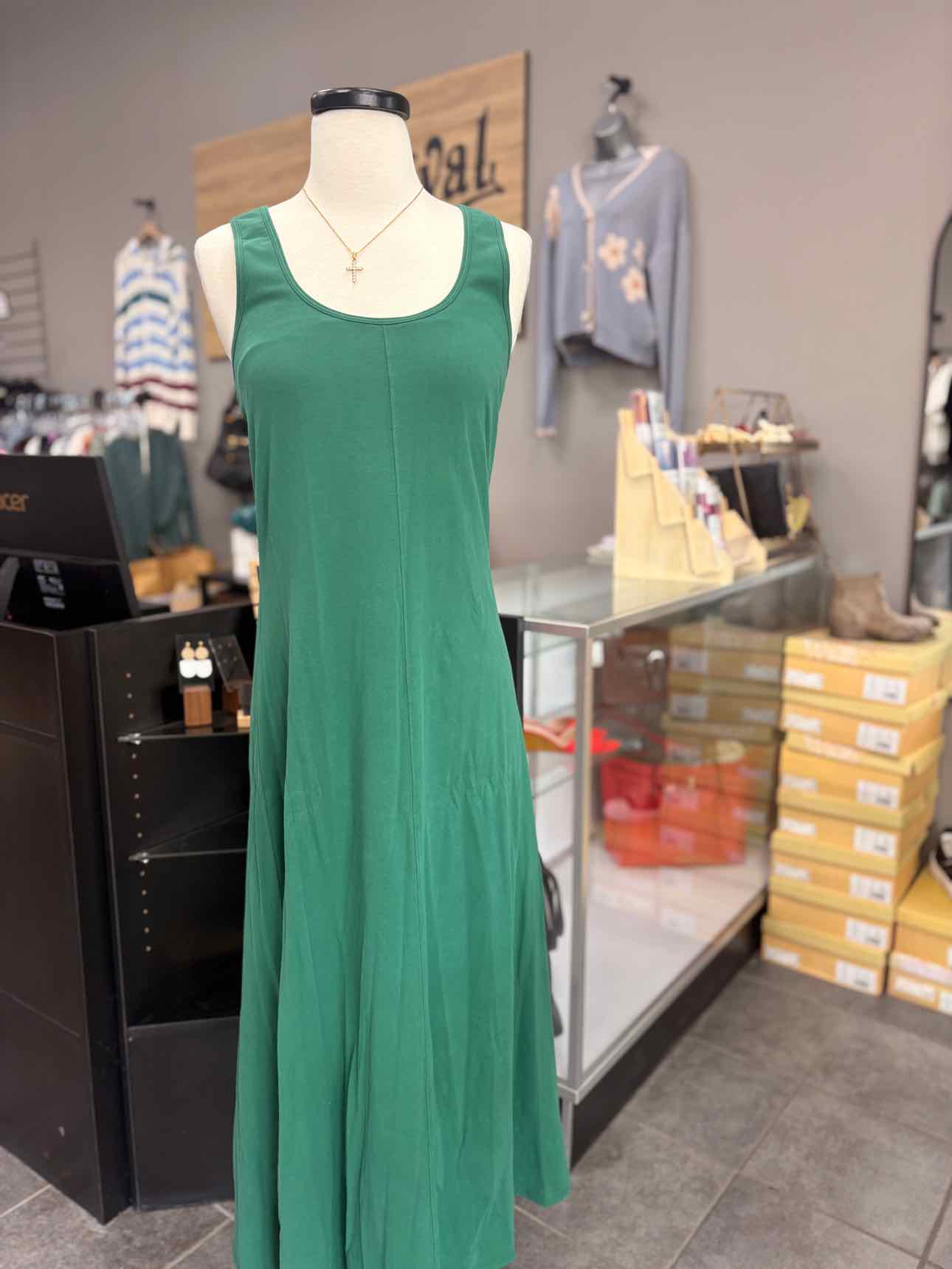 Women's Size M Green Nation Ltd Tank Maxi Dress