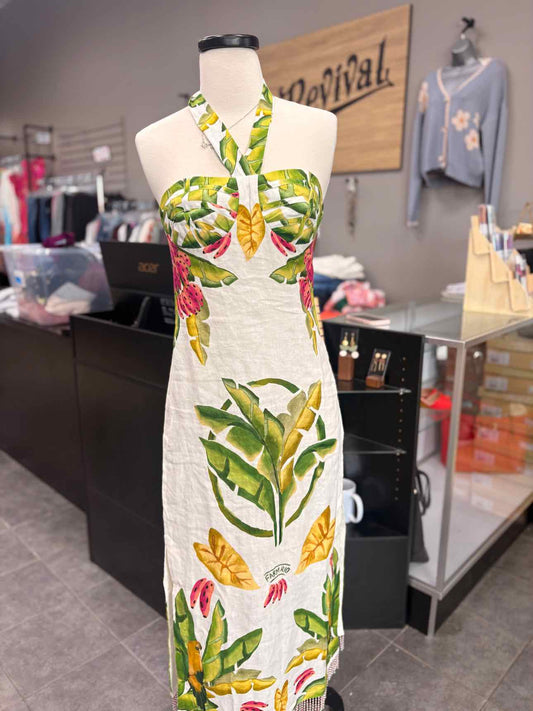Women's Size Small Multi-Color Farm Rio Tank Tropical Maxi Dress
