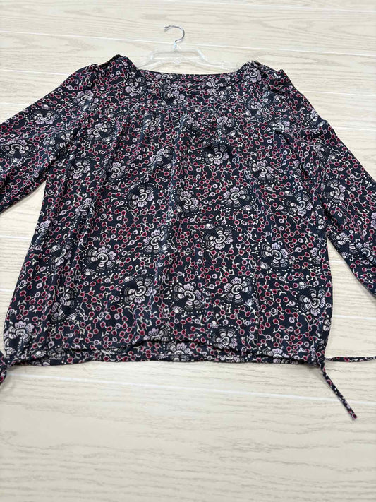 Women's Women Size M Multi-Color LOFT Floral Long Sleeve Shirt