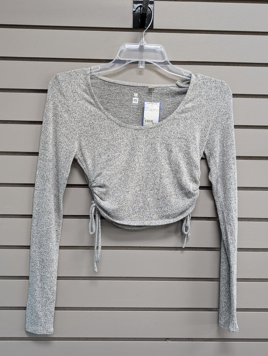 Women's Women Size S Gray Me to We Scoop Long Sleeve Shirt