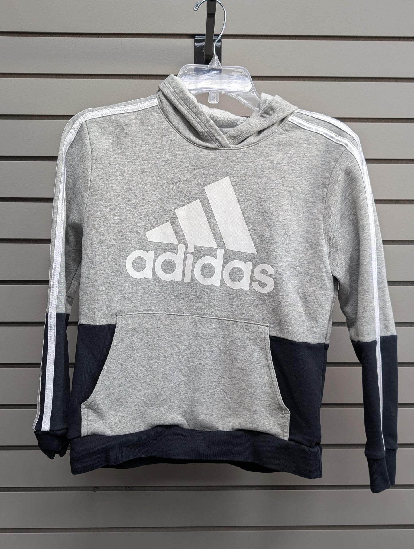 Boy's Child Size M Gray Hooded Long Sleeve Sweatshirt