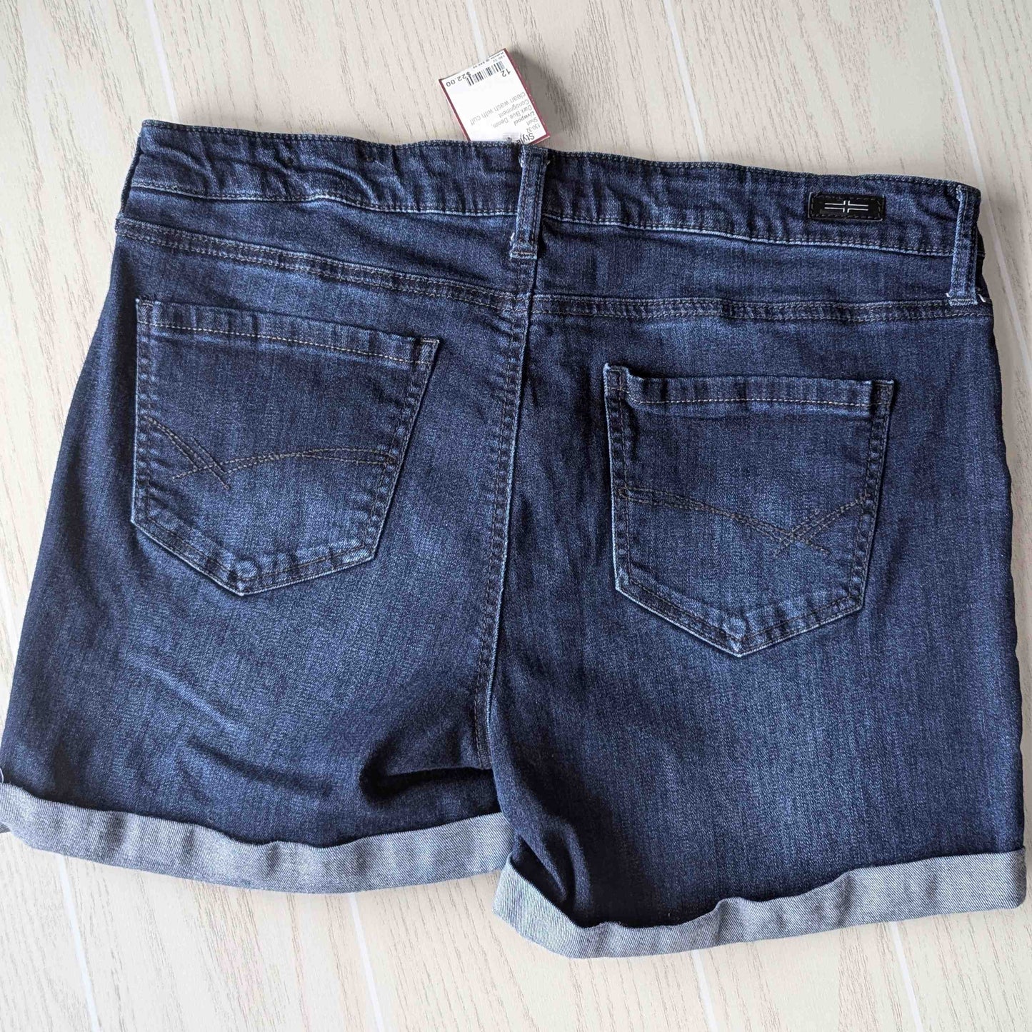 Women Size 12 Liverpool Dark Blue Denim Short