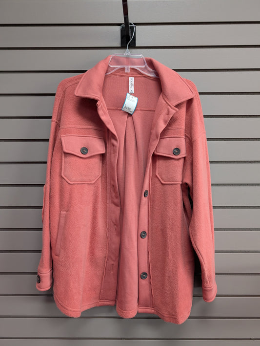 Women's Women Size S Zenana Pink Fleece Shacket